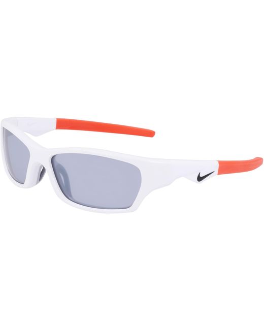 Nike White Jolt Wrap Sunglasses