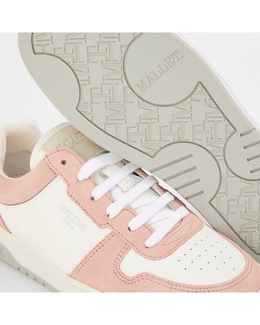 Mallet Pink Bentham Court Low-Top Trainers