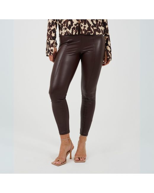 Brave Soul Brown Faux Leather Trousers