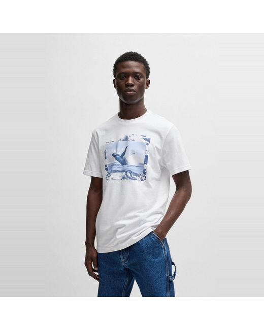 Boss Blue Dunetrace Regular Fit T-Shirt for men