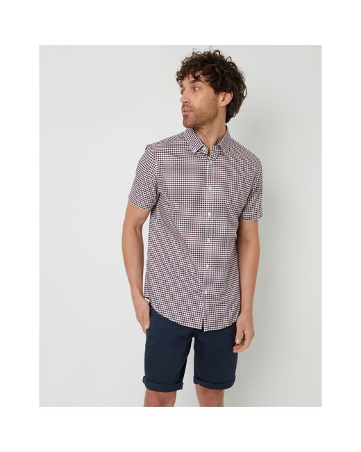 Threadbare Gray Marc Short-Sleeve Dress Shirt for men