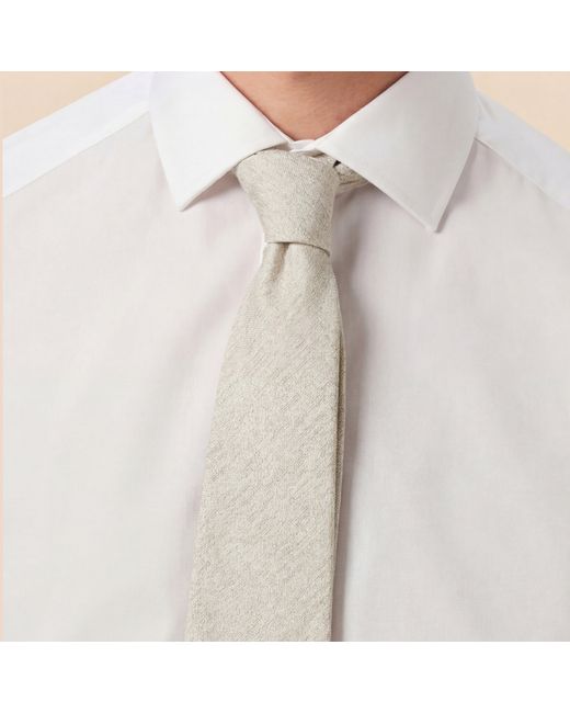 Without Prejudice Natural Allegra Silk Texture Tie for men
