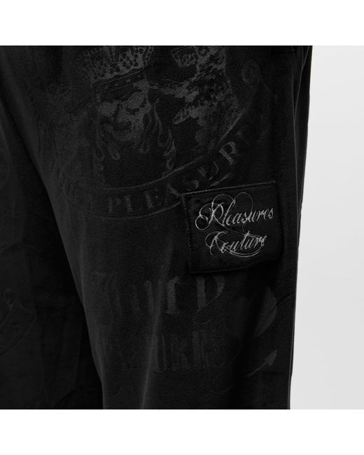 Pleasures Black X Juicy Couture Crest Velour Track Pants for men