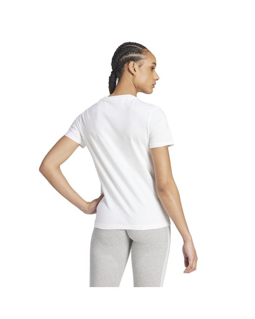 Adidas White Essentials Logo T-Shirt