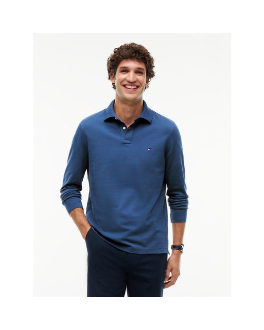 Tommy Hilfiger Blue 1985 Long Sleeve Polo Shirt for men