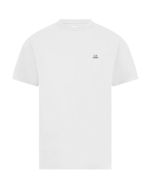 C P Company White 30/1 Jersey T-Shirt for men