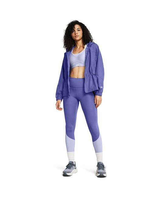 Under Armour Blue Rush Woven Full Zip Performance Training Jacket