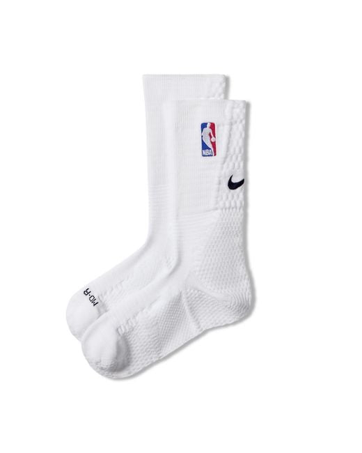 Nike White Nba Crew Socks for men