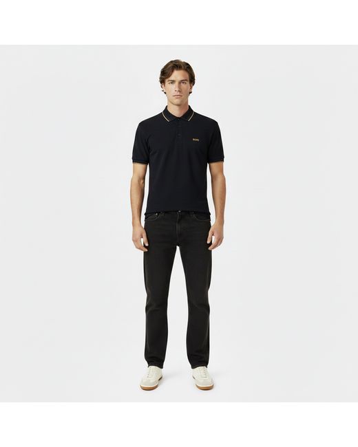 Boss Black Paddy Polo Shirt With Contrast Tipping for men