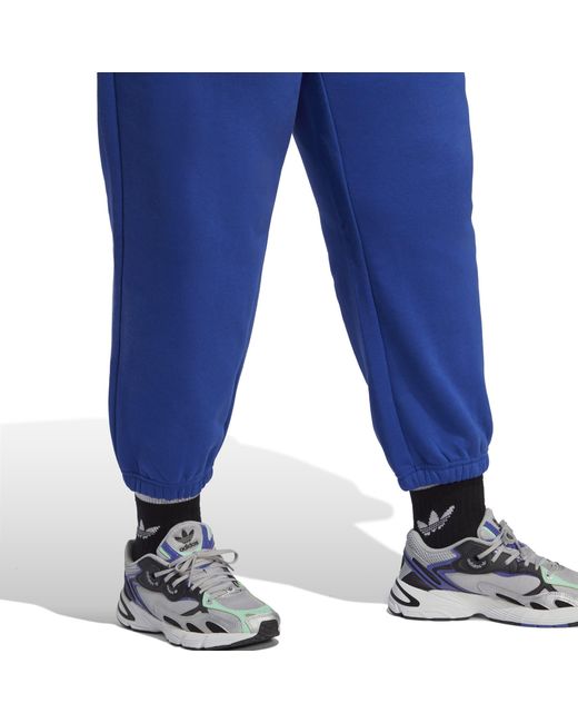 Adidas Originals Blue Adidas Essentials Plus Size Fleece Joggers