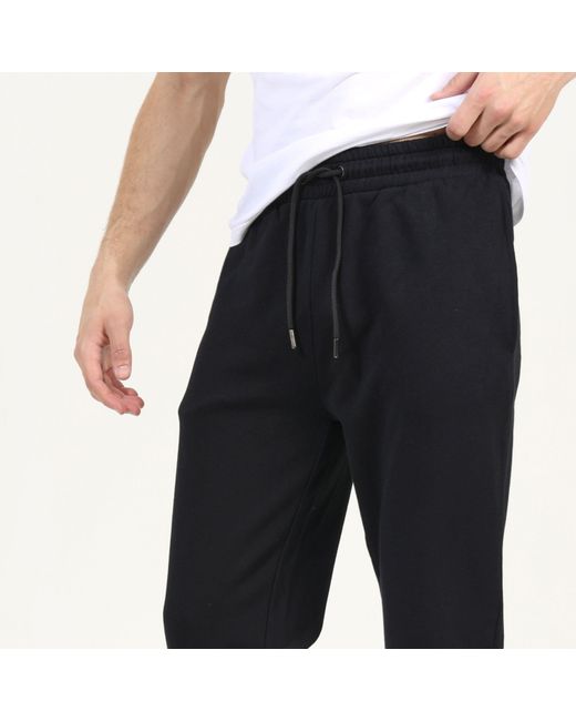 Brave Soul Black Bs Straight Leg Open Hem Jogging Bottoms for men