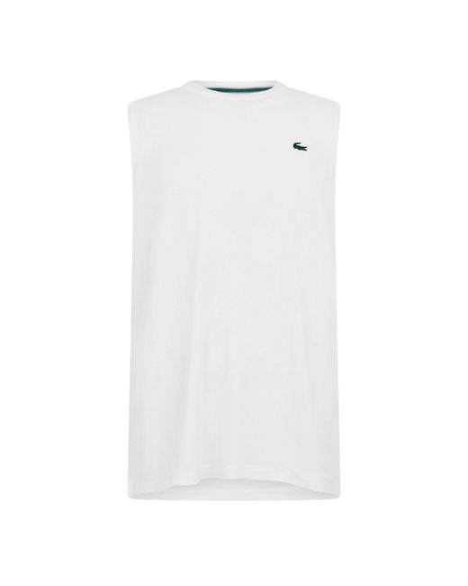 Lacoste White Performance Vest for men
