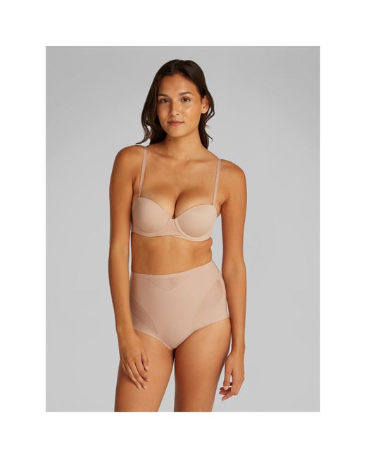 Calvin Klein Brown Sculpted Firm Mesh Brief Shapewear