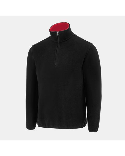 Donnay Black Quarter Zip Fleece Jacket for men