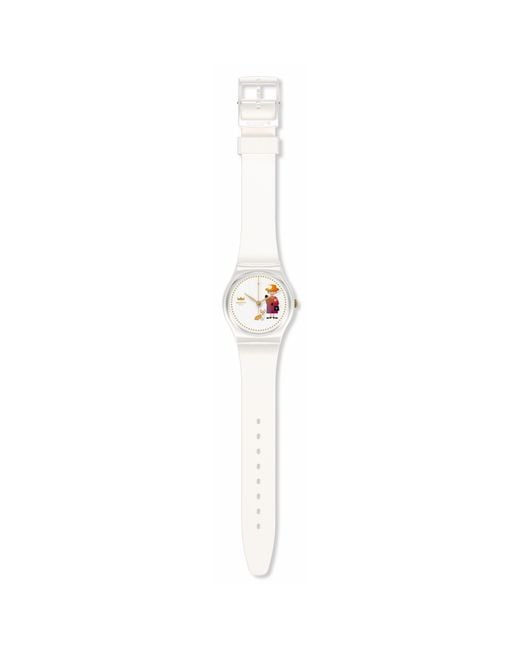 Swatch White Adults Original Analogue Quartz Watch