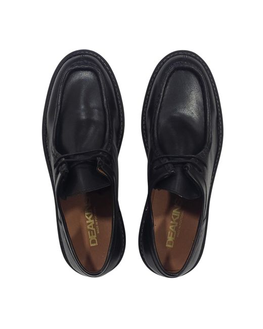 Deakins Black Kayo Leather Lace Up Derbies for men