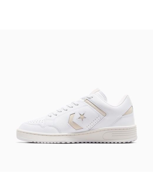 Converse White Adults Weapon Leather Low-Top Trainers