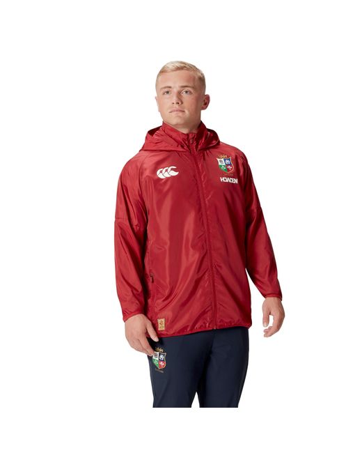 Canterbury Red British And Irish Lions 2024 Lightweight Rain Performance Rugby Jacket for men