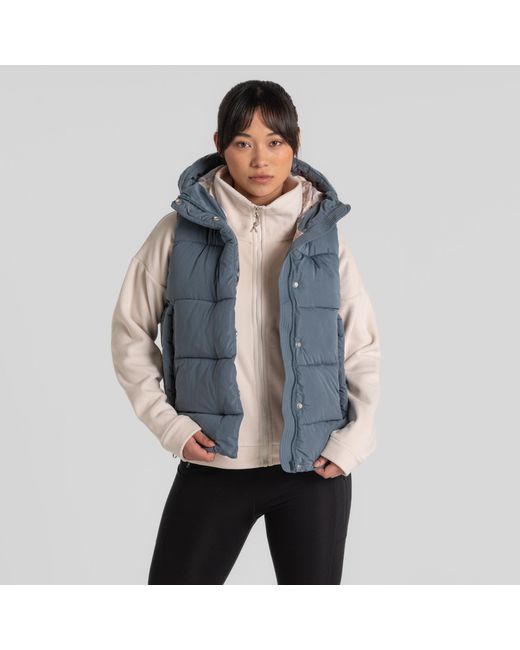 Craghoppers Blue Eilish Hooded Sleeveless Gilet