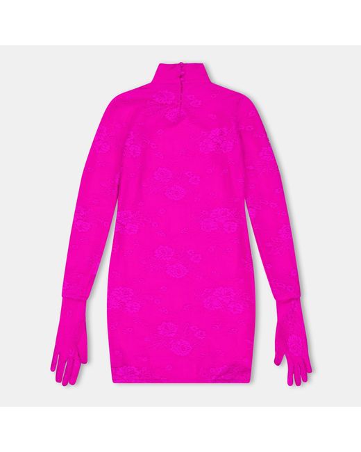 Balenciaga Pink Asymmetric Wrap Dress