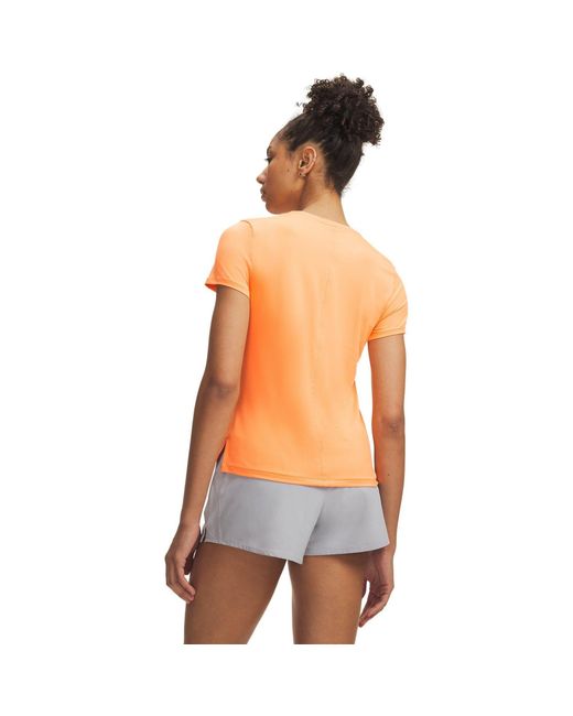 Under Armour Orange Vanish Short Sleeve Performance Gym Top