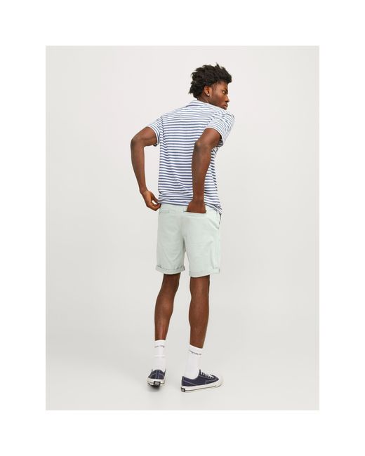 Jack & Jones White And Chino Shorts for men