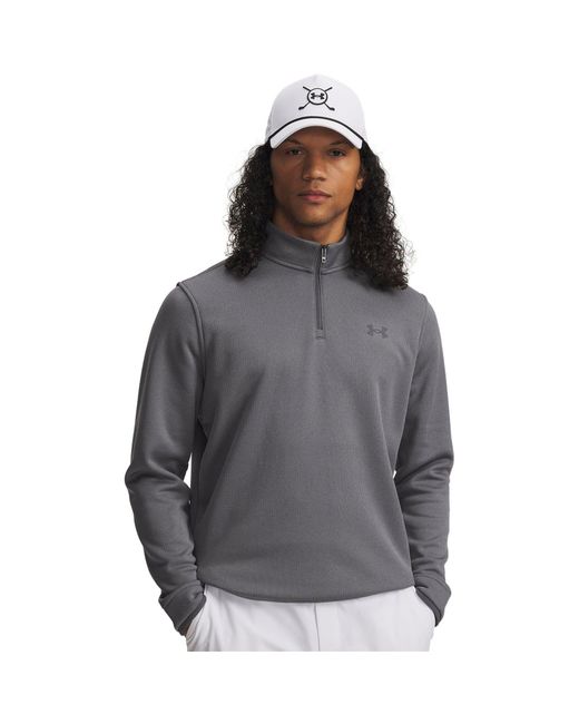 Under Armour Gray Sweater Fleece Quarter Zip Pullover for men