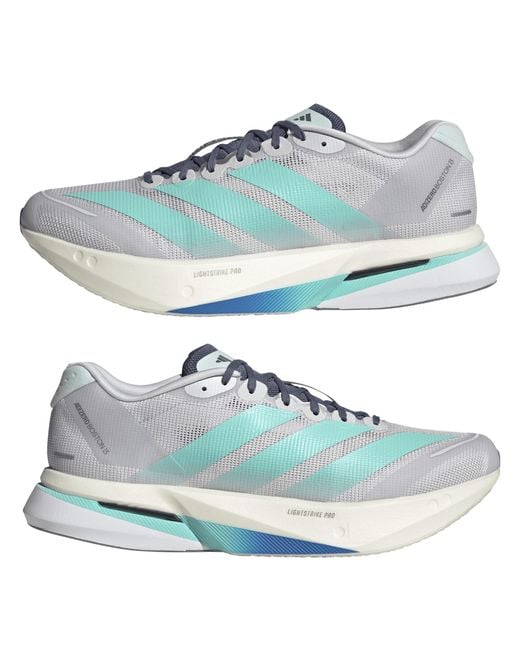 Adidas Blue Adizero Boston 13 Road Running Shoes for men
