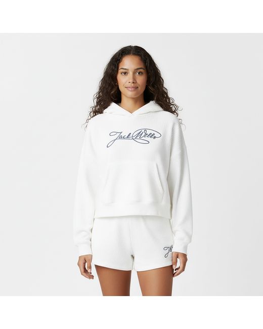 Jack Wills White Ottoman Rib Hood Ladies