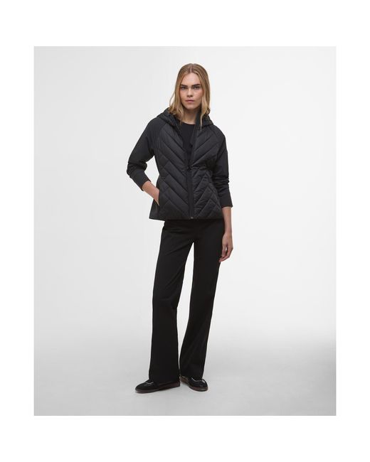 Barbour Black Dakota Quilted Sweatshirt