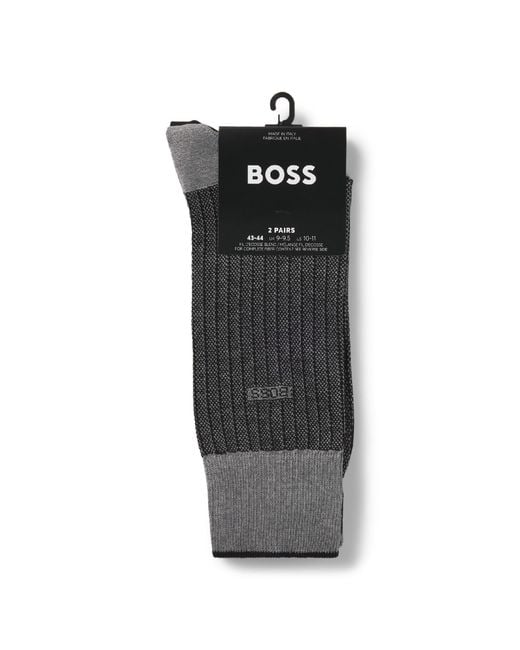 Boss Black 2 Pack Of Regular Length Socks for men