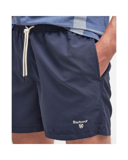 Barbour Blue Logo Swim Shorts for men