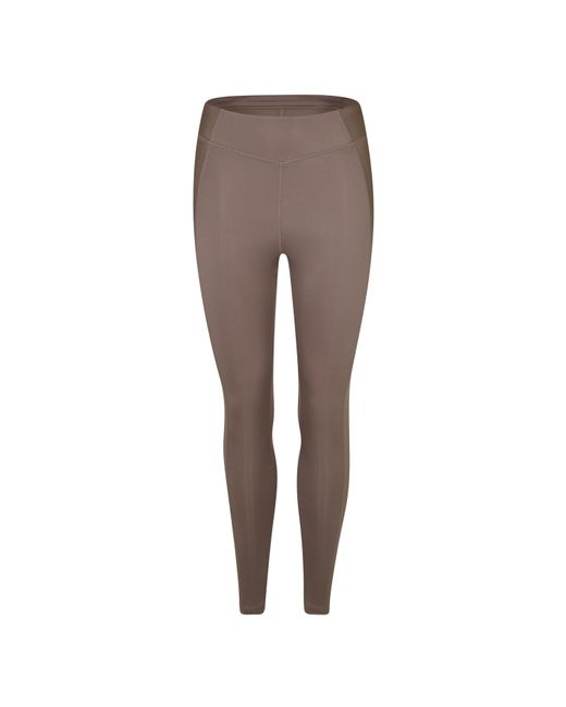 Reebok Brown Yoga High-Waisted Performance Rib Leggings
