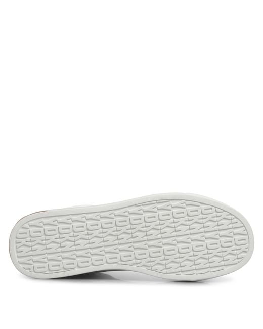 DKNY White Augustine Lace-Up Low-Top Trainers