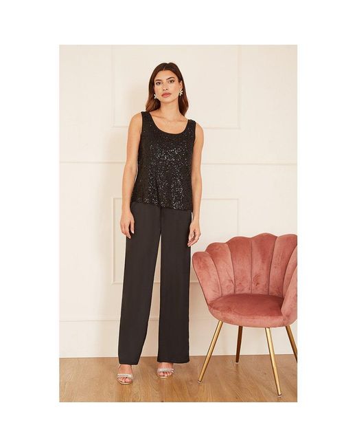 Yumi' Black Sequin Vest