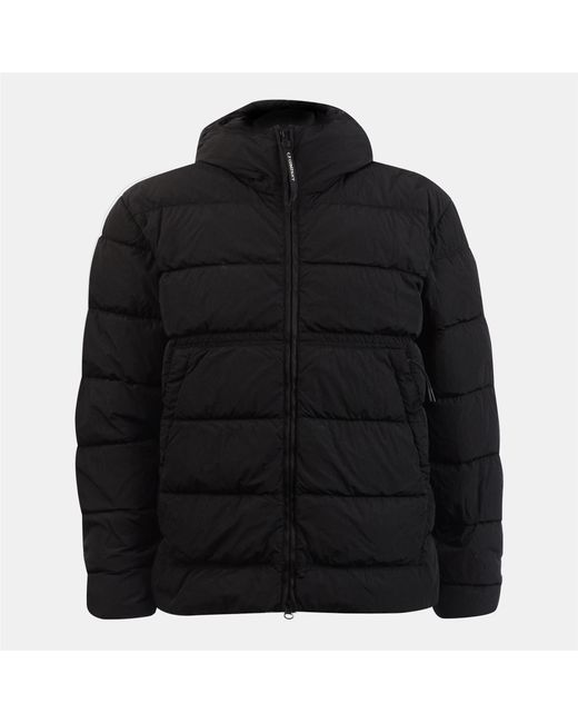 C P Company Black Chrome-R Goggle Down Jacket for men