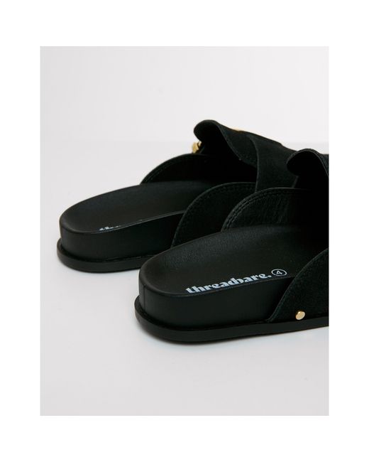 Threadbare Black Tb Urbania Mule Slippers