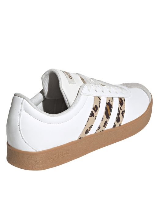 Adidas White Vl Court Base Shoes