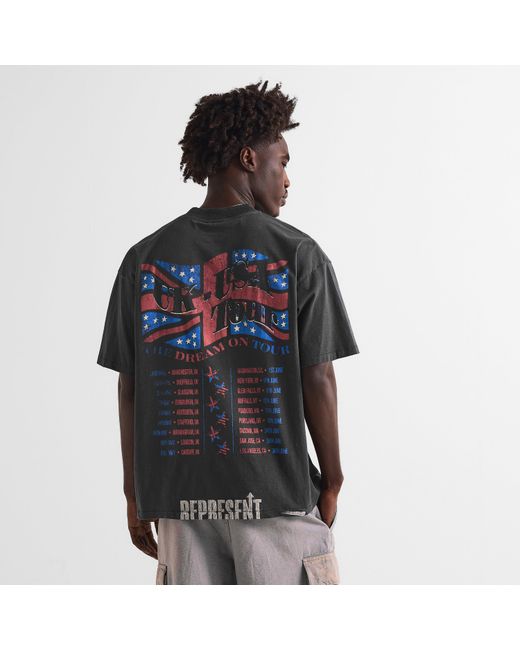 Represent Black Oversized T-Shirt for men