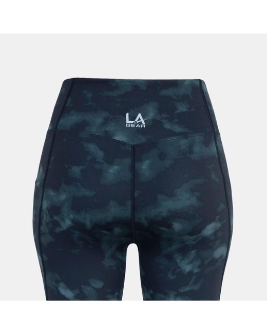 La Gear Blue High Waisted Full Length Skinny Fit Performance Gym Leggings