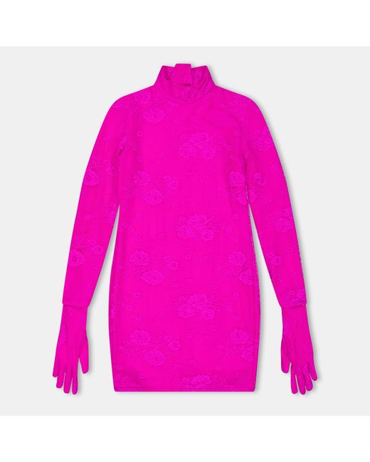 Balenciaga Pink Asymmetric Wrap Dress