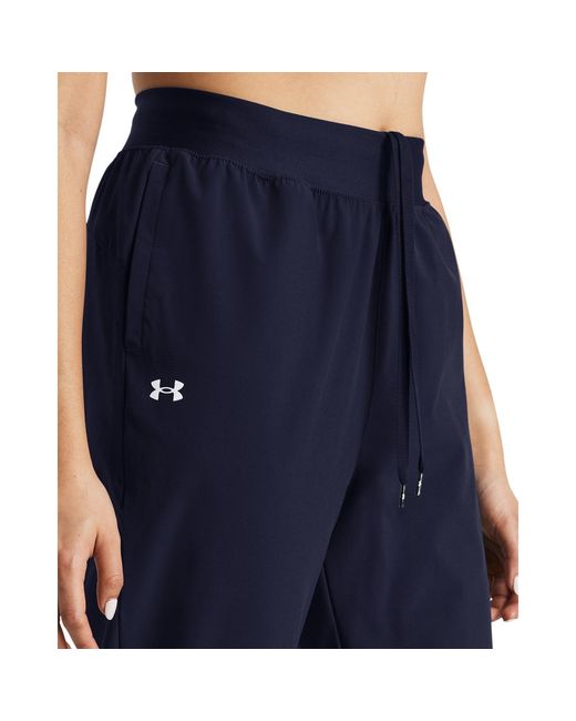 Under Armour Blue High Rise Woven Performance Tracksuit Bottom