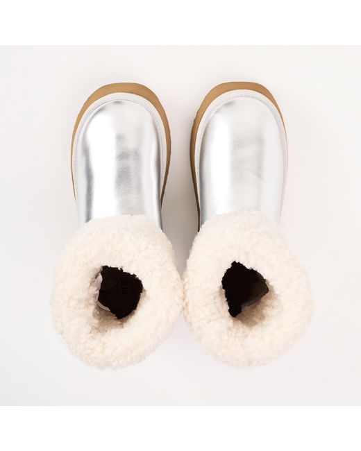 Steve Madden White St. Moritz Snug Boots