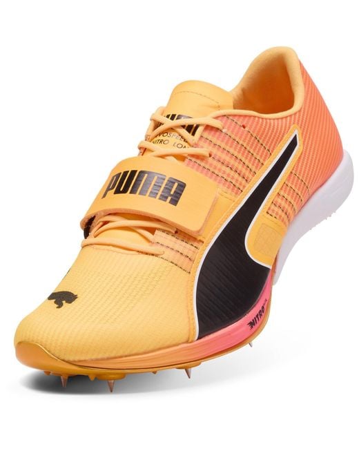 PUMA Yellow Long Jump Nitro Elite 2 Track Running Spikes for men