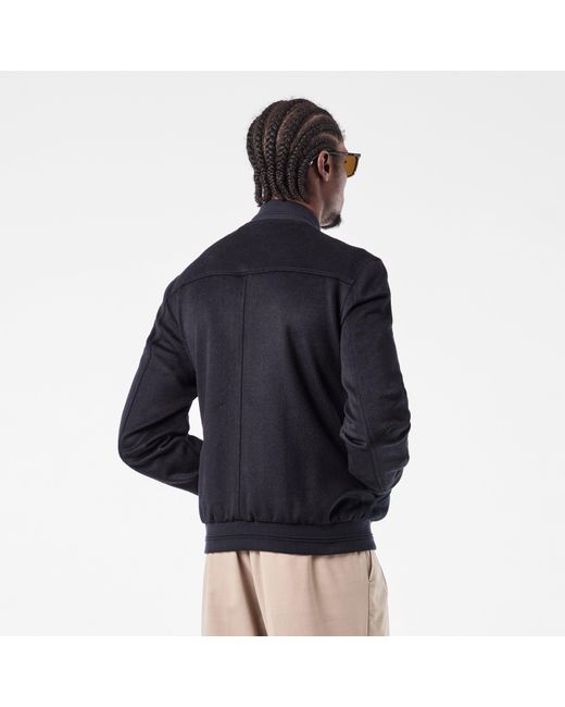 Pal Zileri Blue Structured Bomber Jacket for men