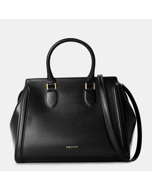 McQueen Black Alex Birdee Large Tote Bags