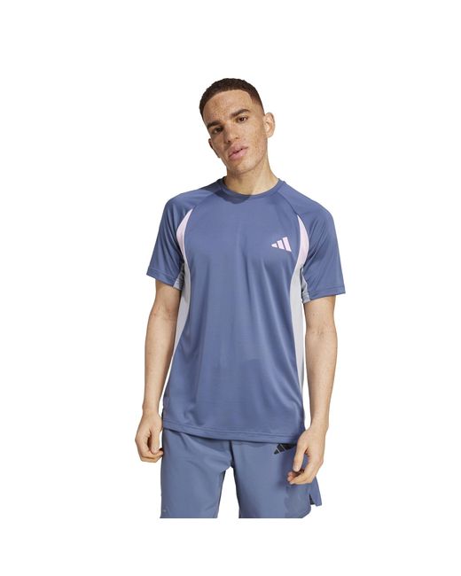 Adidas Blue Climacool Colorblock T-Shirt for men