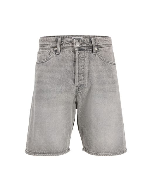 Jack & Jones Gray Tony Loose Denim Shorts for men