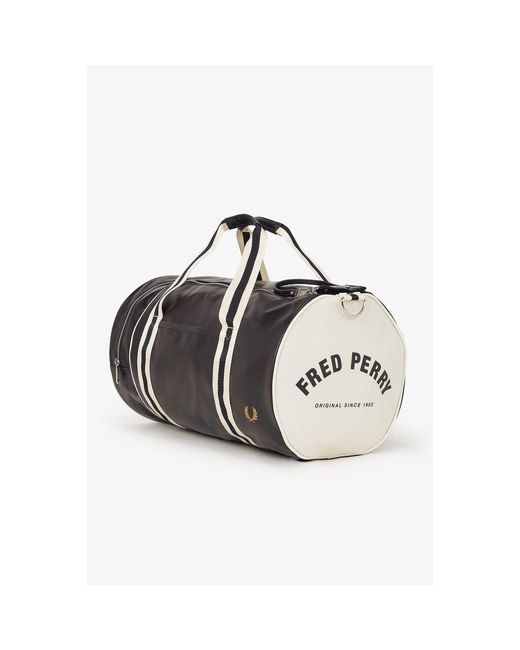 Fred Perry Black Classic Barrel Bag for men