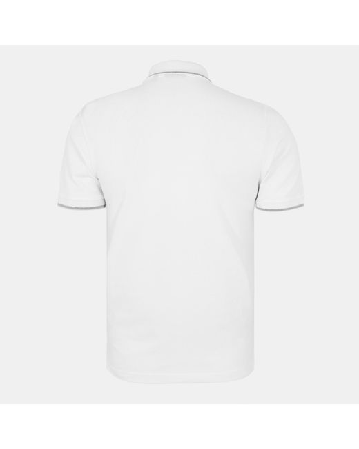 Lyle & Scott White Tipped Short Sleeve Polo Shirt for men